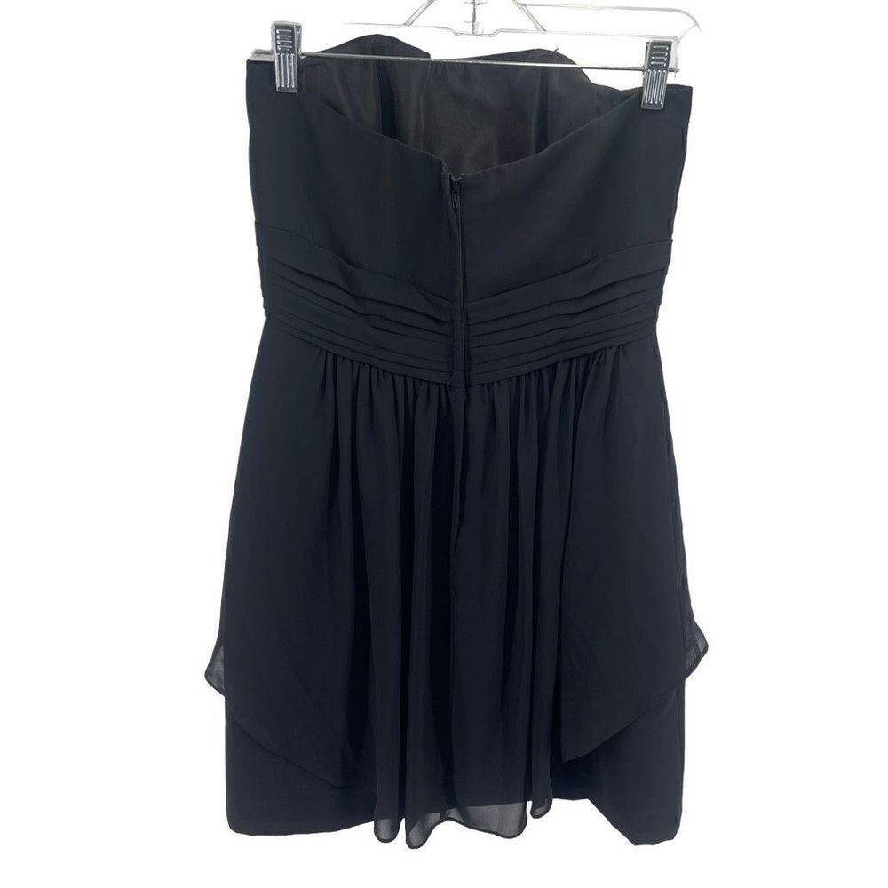Alfred Angelo Women's Strapless Dress Mini Ruffled Party Cocktail Black NEW 8 - Picture 4 of 12